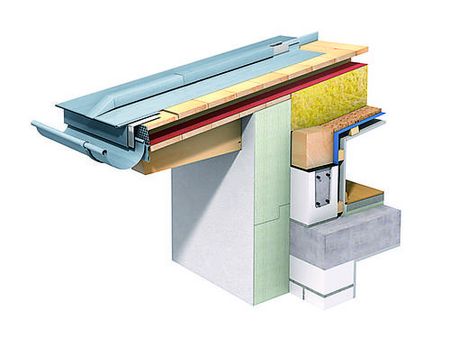 3D Visualisierung einer Dachdeckung mit RHEINZINK Klick-Leiste