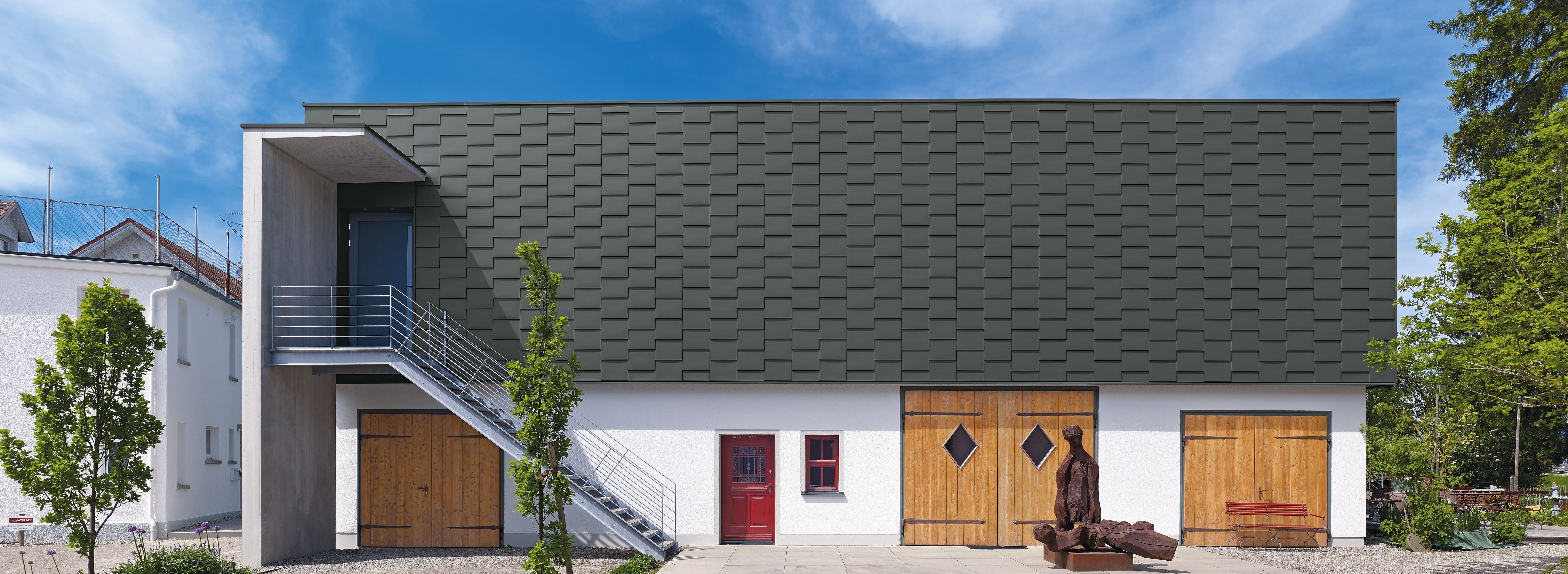 RHEINZINK roofing - flat lock tiles